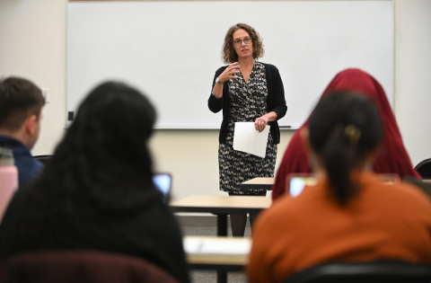 Classroom with faculty member