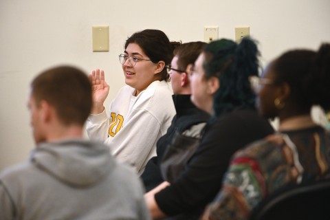 Gathering of students