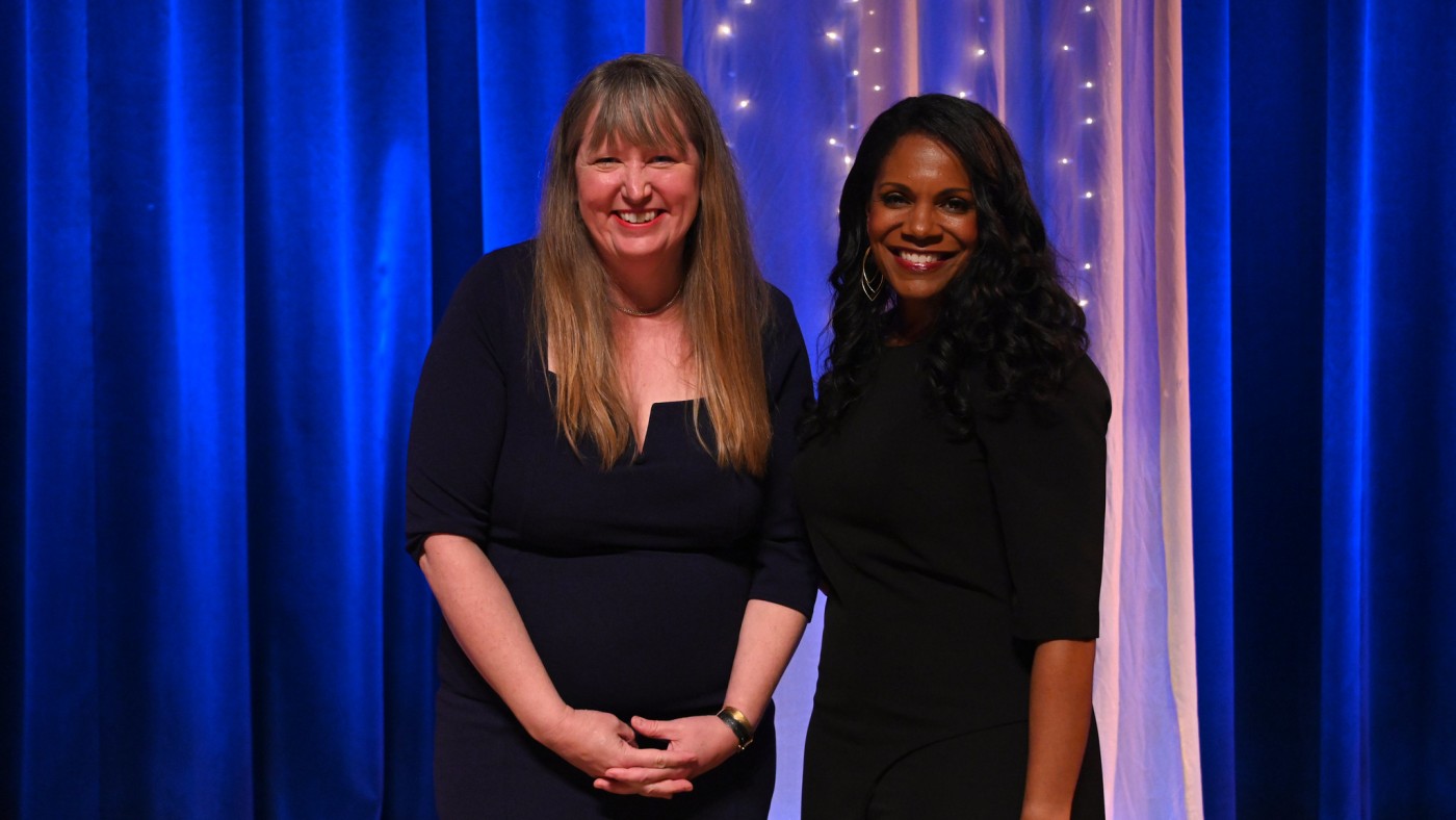 President Temple with Audra McDonald