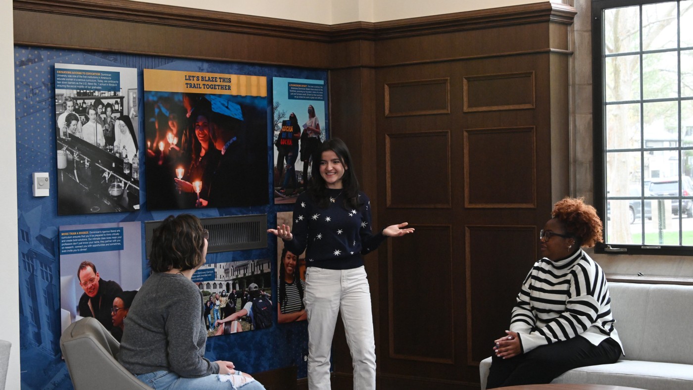 Welcome Center with Students