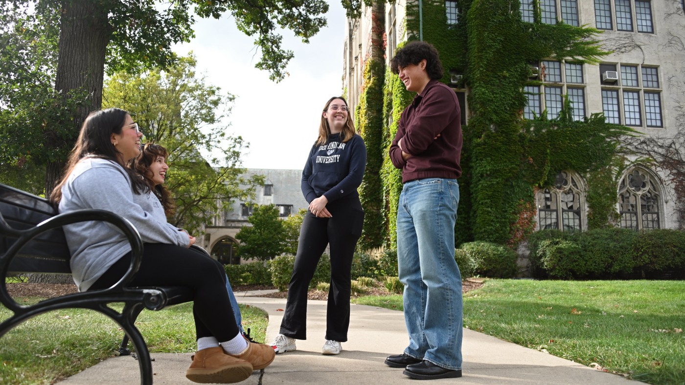 Students on campus