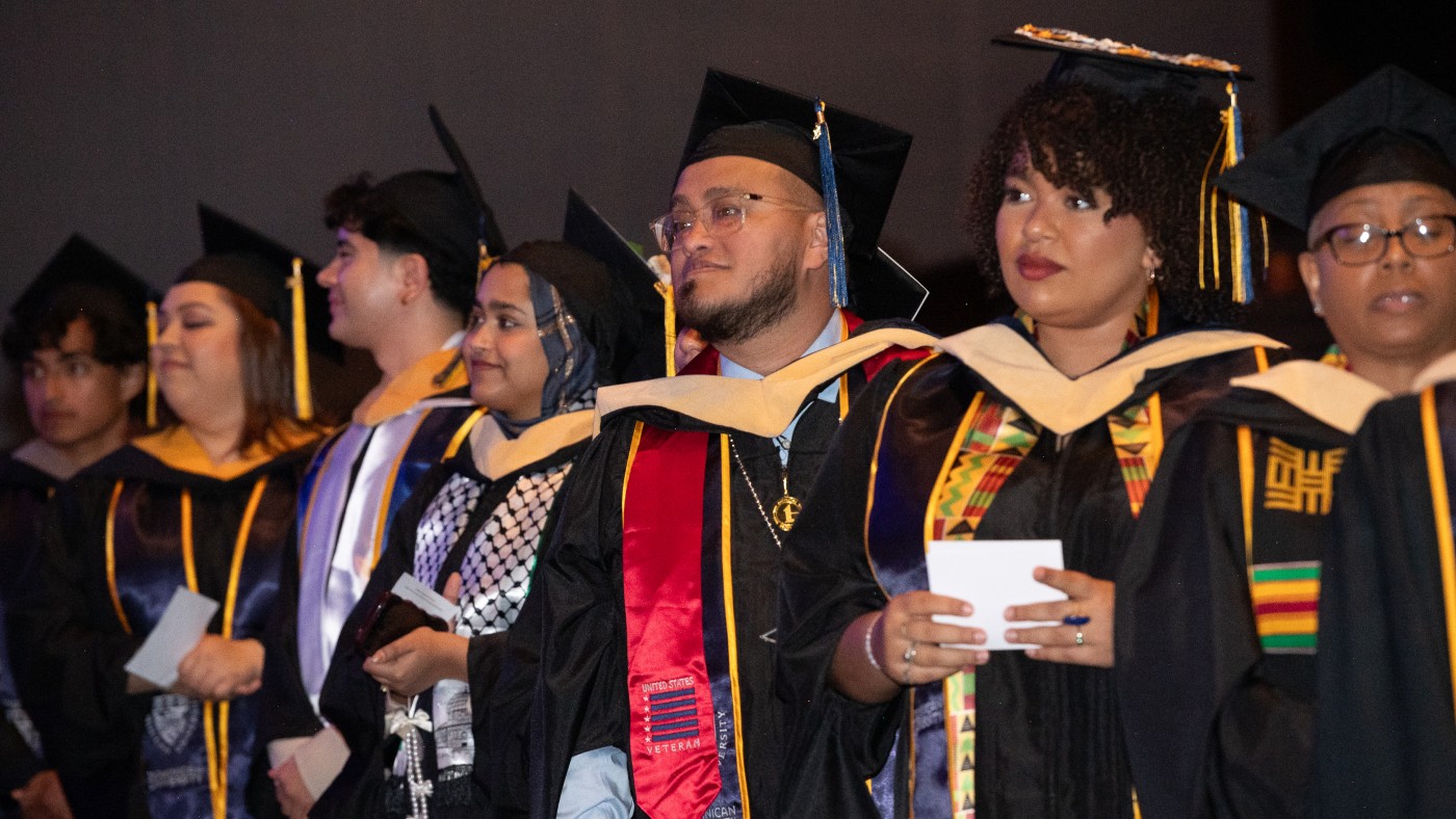Masters and PhD candidates celebrate at the Graduate Spring Commencement ceremony