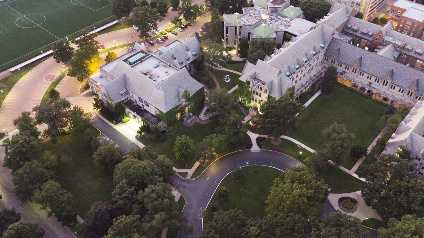 Aerial campus view