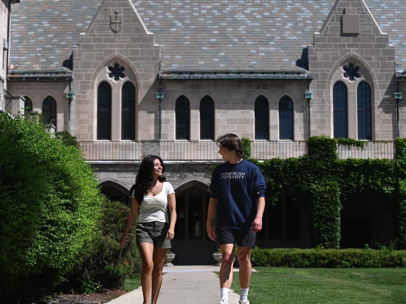 Two students on campus