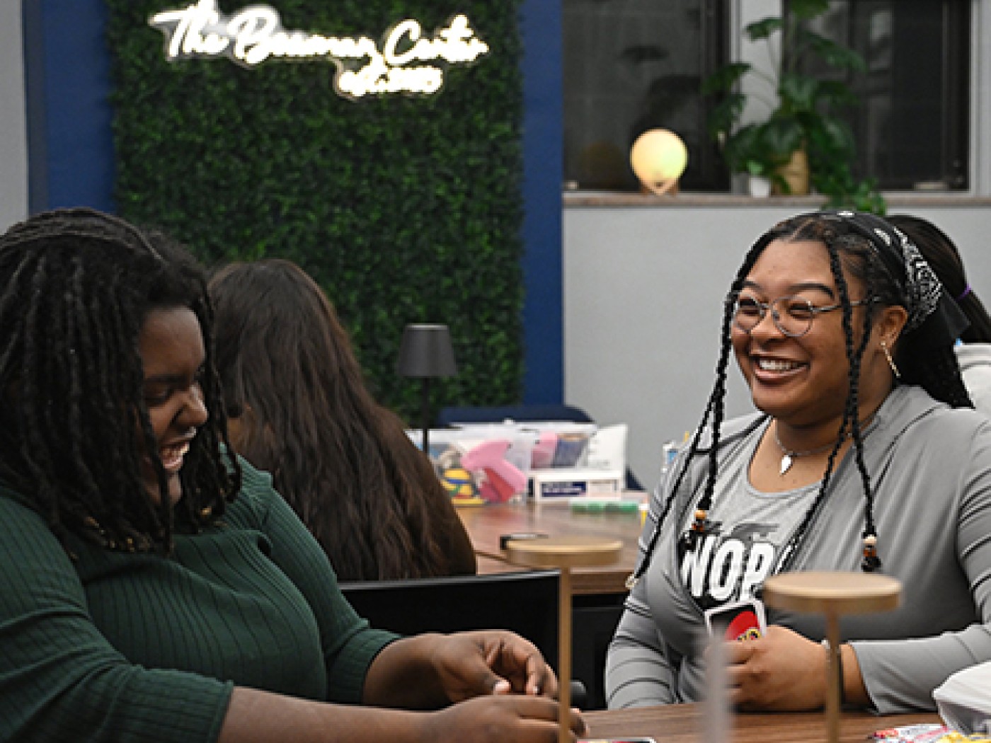Two females at the Bowman Center