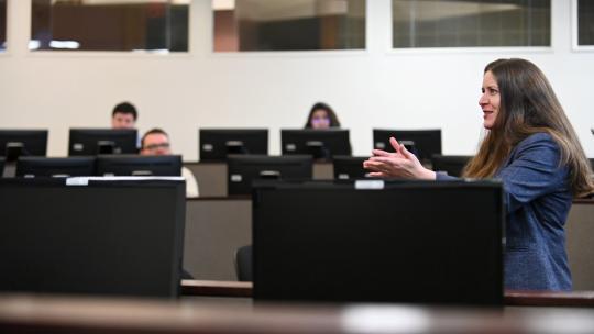 Faculty in computer classroom